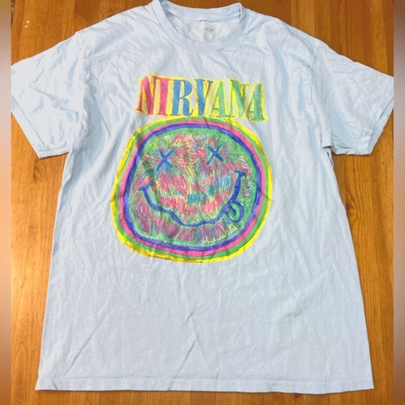 Tops - Spencer’s Nirvana /Blue Nevermind  Graphic T Shirt Adults Size Large